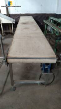 Cinta transportadora de acero inoxidable de 4 metros