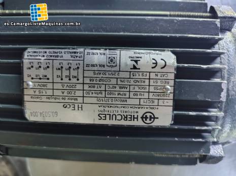 Motor de inducci�n H�rcules con una potencia de 0,37 kW.