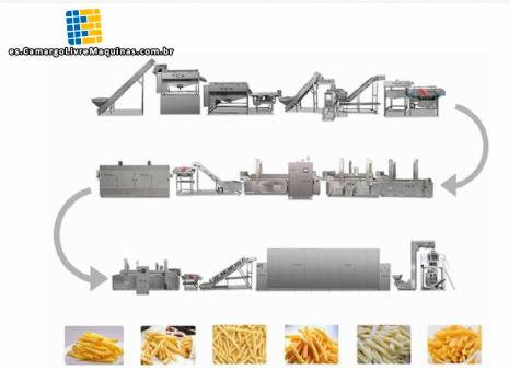 L�nea completa para la fabricaci�n de patatas fritas congeladas