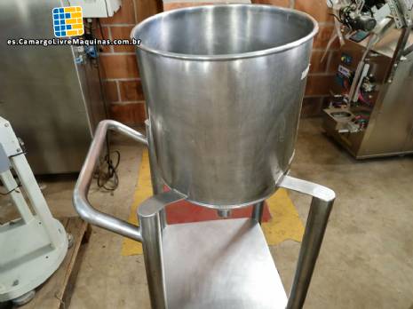 Tanque de trasiego con soporte y ruedas de acero inoxidable 20 litros
