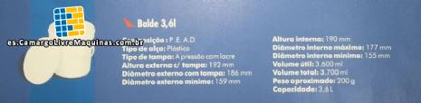 Molde de cubo para 3,6 L