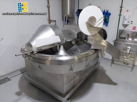 Cortadora de carne y embutidos de acero inoxidable con cuchillas rotativas INCOMAF 220 litros