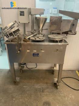 Erli semi-automatic stainless steel capping and filling machine for capsules 0 and 1.
