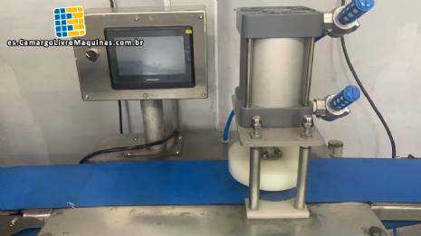 Mquina para aplanar y adelgazar masa de galletas 120 unidades por minuto